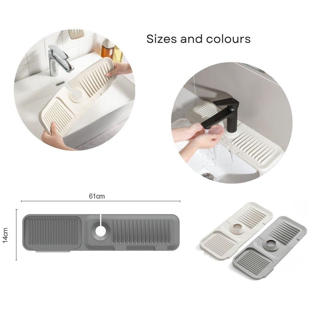 Silicone Faucet Mat - Keeps Kitchen & Bath Countertops Dry